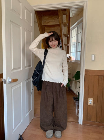 Houdini Corduroy Pintuck Brushed Wide Pants